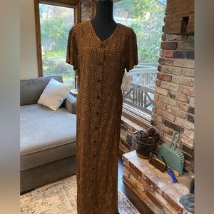 Jones New York animal print maxi dress size 14